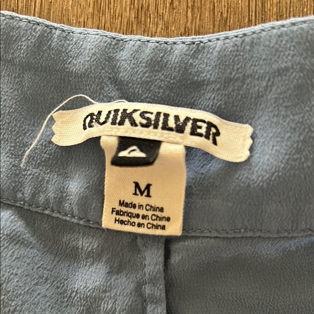 Women's Blue Ruffle Shorts - Picture 2 of 3